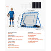 VEVOR Soccer Rebounder Net, Quick-Switch Angle Soccer Goal Rebounder for Control, Passing Practice, Heavy-Duty Iron Frame & PE Net, Easy Setup Ball Training Aids & Equipment for Teens&Adults,5 x 4 ft