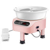 VEVOR Pottery Wheel, 350W Electric Wheel for Pottery with Foot Pedal and LCD Touch Screen,10 inch Pottery Forming Machine,  Direct Drive Ceramic Wheel with 3 Support Legs for DIY Art Craft, Pink