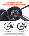 VEVOR Bike Trainer compatible with 8-11 speed cassette cogs; fits 26-29 in and 700C bikes (cassette not included)