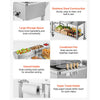 VEVOR Outdoor Propane Deep Fryer, 2 Burners (11,600 BTU Each), Commercial Fryer with Two 1/3 Size Food Warming Pans, Multi-Purpose Frying Cart with 4 Lockable Wheels, for Fried Chicken & Fries