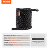 VEVOR Battle Rope, 1.5 Inch Diameter 30Ft Length Polyester Exercise Rope, Battle Exercise Equipment, Heavy Weighted Rope for Home Gym Body Workout Core Strength Training Muscle Building Fitness