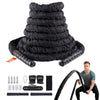 VEVOR Battle Rope, 1.5 Inch Diameter 30Ft Length Polyester Exercise Rope, Battle Exercise Equipment with Protective Sleeve & Anchor, Heavy Weighted Rope for Home Gym Workout Core Strength Training