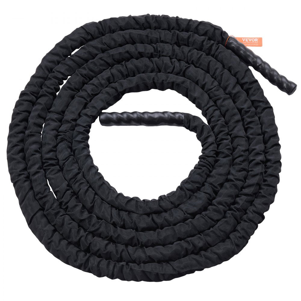 VEVOR Battle Rope, 1.5 Inch Diameter 40Ft Length Polyester Exercise Rope, Battle Exercise Equipment with Protective Sleeve & Anchor, Heavy Weighted Rope for Home Gym Workout Core Strength Training