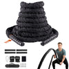 VEVOR Battle Rope, 1.5 Inch Diameter 40Ft Length Polyester Exercise Rope, Battle Exercise Equipment with Protective Sleeve & Anchor, Heavy Weighted Rope for Home Gym Workout Core Strength Training