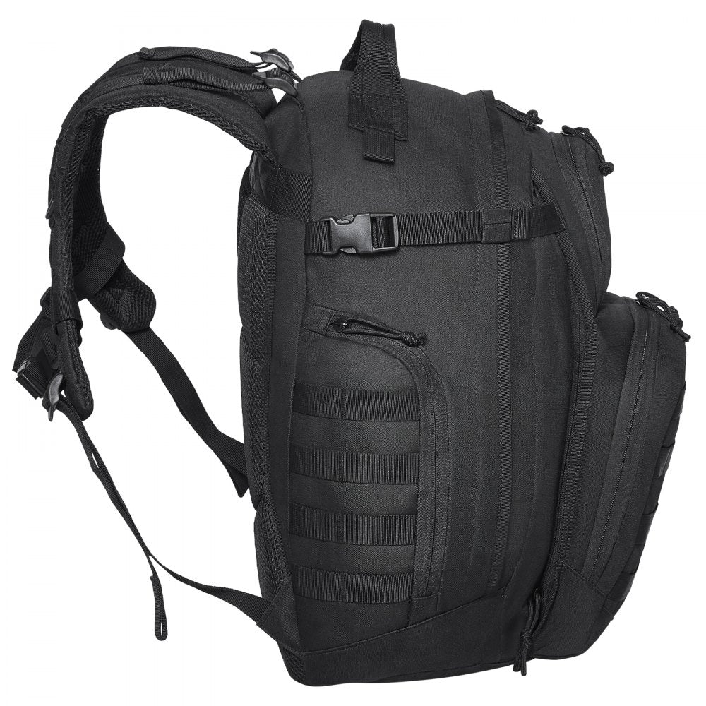 Tactical Backpack, 40L Military Tactical Backpack with Molle Design & Sponge Pad, Army Assault Pack Bag for Men and Women, Range Gear Backpack for Outdoor Adventure, Hiking, Hunting, Black