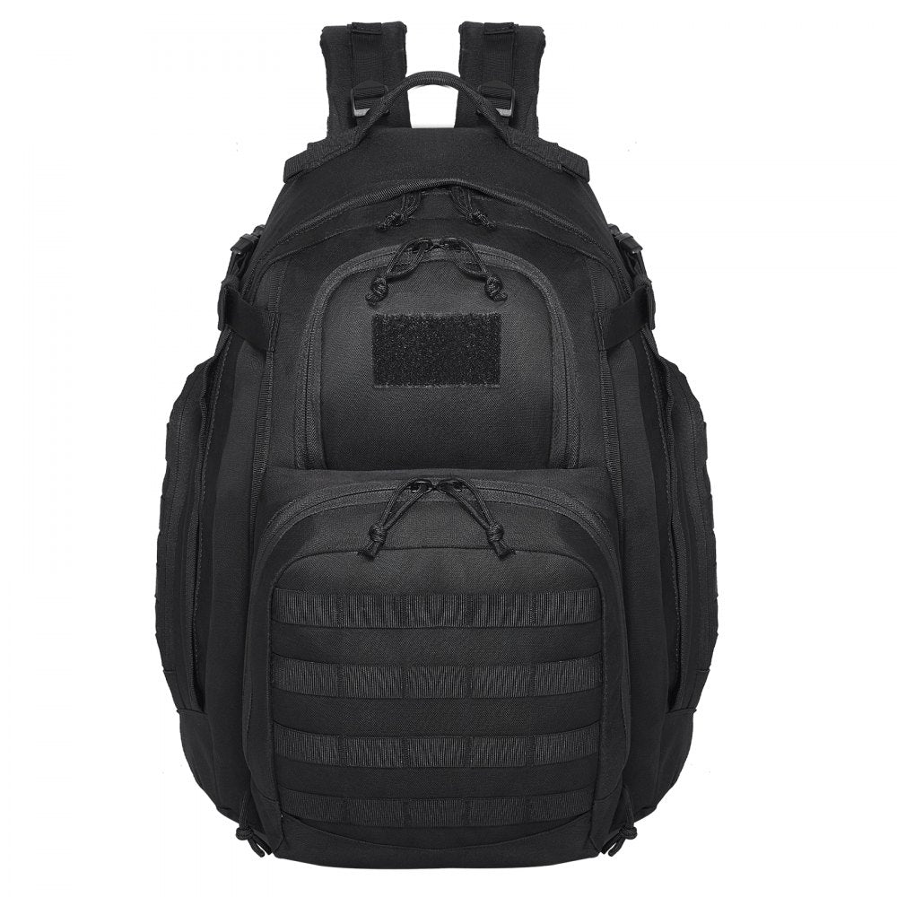 Tactical Backpack, 40L Military Tactical Backpack with Molle Design & Sponge Pad, Army Assault Pack Bag for Men and Women, Range Gear Backpack for Outdoor Adventure, Hiking, Hunting, Black