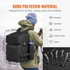 Tactical Backpack, 45L Military Tactical Backpack with Molle Design & 3 Compartments, Army Assault Pack Bag for Men and Women, Range Gear Backpack for Outdoor Adventure, Hiking, Hunting, Black
