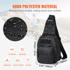 Tactical Sling Bag, 10L Military Rover Shoulder Sling Backpack with Molle Design and Multi-pocket,  600D Tactical Shoulder Bag Ideal for Caping, Hiking and Every Day Carry, Black