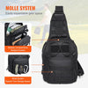 Tactical Sling Bag, 10L Military Rover Shoulder Sling Backpack with Molle Design and Multi-pocket,  600D Tactical Shoulder Bag Ideal for Caping, Hiking and Every Day Carry, Black