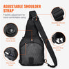 Tactical Sling Bag, 10L Military Rover Shoulder Sling Backpack with Molle Design and Multi-pocket,  600D Tactical Shoulder Bag Ideal for Caping, Hiking and Every Day Carry, Black