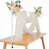 VEVOR Over The Table Rod Stand with Clamps, 13"-42'' Tall & 28"-98" Length Adjustable, Metal Table Arch Stand, Tabletop Balloon Arch Frame for Wedding Birthday Party Christmas Decorations, White