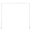VEVOR Over The Table Rod Stand with Clamps, 13"-42'' Tall & 28"-98" Length Adjustable, Metal Table Arch Stand, Tabletop Balloon Arch Frame for Wedding Birthday Party Christmas Decorations, White