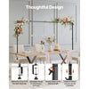 VEVOR Over The Table Rod Stand with Clamps, 13"-42" Tall & 28"-98" Length Adjustable, Metal Table Arch Stand, Tabletop Balloon Arch Frame for Wedding Birthday Party Christmas Decorations, Black