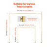 VEVOR Over The Table Rod Stand with Clamps, 13"-42" Tall & 28"-98" Length Adjustable, Metal Table Arch Stand with Rattan, Tabletop Balloon Arch Frame for Wedding Birthday Christmas Decorations, Gold