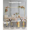 VEVOR Over The Table Rod Stand with Clamps, 13"-42" Tall & 28"-98" Length Adjustable, 2 Packs Table Arch Stand, Tabletop Balloon Arch Frame for Wedding Birthday Party Christmas Decorations, Gold