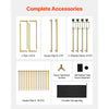 VEVOR Over The Table Rod Stand with Clamps, 13"-42" Tall & 28"-98" Length Adjustable, 2 Packs Table Arch Stand, Tabletop Balloon Arch Frame for Wedding Birthday Party Christmas Decorations, Gold