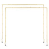VEVOR Over The Table Rod Stand with Clamps, 13"-42" Tall & 28"-98" Length Adjustable, 2 Packs Table Arch Stand, Tabletop Balloon Arch Frame for Wedding Birthday Party Christmas Decorations, Gold