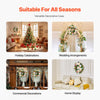 VEVOR Artificial Decorative Wreath, 24 in, White Pink Yellow, Decorated with Peonies, Hydrangeas, Year Round Wreath for All Seasons Indoor and Outdoor Home Wall Window Festival Wedding Decorations