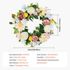 VEVOR Artificial Decorative Wreath, 24 in, White Pink Yellow, Decorated with Peonies, Hydrangeas, Year Round Wreath for All Seasons Indoor and Outdoor Home Wall Window Festival Wedding Decorations