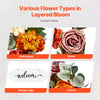 VEVOR Artificial Decorative Wreath, 24 in, Red Orange Yellow, Decorated with Hydrangeas, Roses, Wooden Sign, Year Round Wreath for All Seasons Indoor and Outdoor Home Wall Window Festival Decorations