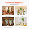 VEVOR Artificial Decorative Wreath, 23 in, Blue White Green, Decorated with Hydrangeas, Roses, Berries, Vines, Year Round Wreath for All Seasons Indoor and Outdoor Home Wall Window Festival Decor