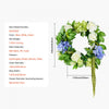VEVOR Artificial Decorative Wreath, 23 in, Blue White Green, Decorated with Hydrangeas, Roses, Berries, Vines, Year Round Wreath for All Seasons Indoor and Outdoor Home Wall Window Festival Decor