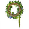 VEVOR Artificial Decorative Wreath, 23 in, Blue White Green, Decorated with Hydrangeas, Roses, Berries, Vines, Year Round Wreath for All Seasons Indoor and Outdoor Home Wall Window Festival Decor