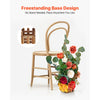 VEVOR Standing Artificial Flowers Arrangements 4 PCS, 17.5-Inch Tall Faux Flower Decorations for Wedding Aisle Runner Chair, Orange Floral Centerpieces for Ceremony Reception Party Outdoor Decor