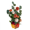 VEVOR Standing Artificial Flowers Arrangements 4 PCS, 17.5-Inch Tall Faux Flower Decorations for Wedding Aisle Runner Chair, Orange Floral Centerpieces for Ceremony Reception Party Outdoor Decor