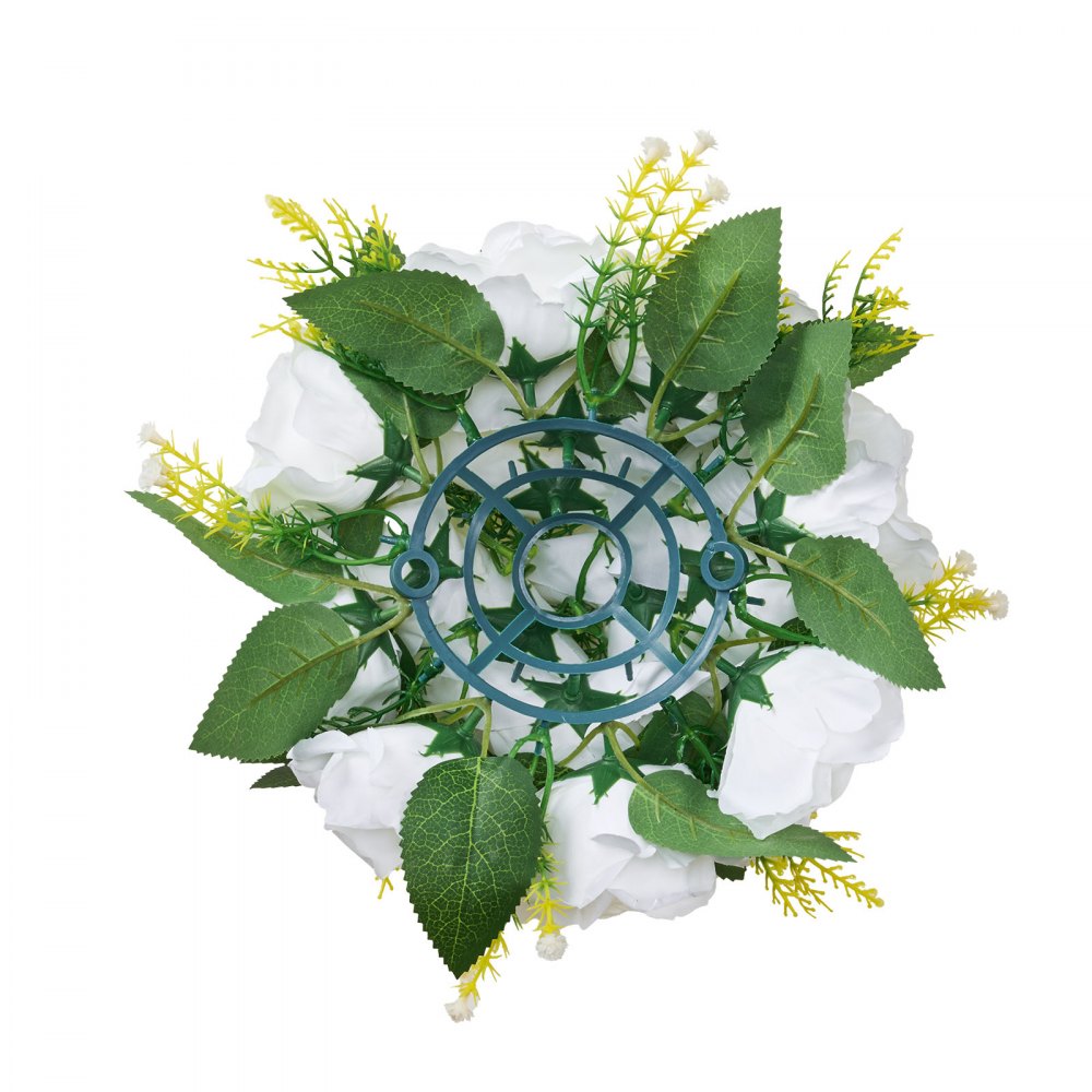 VEVOR Flower Balls Arrangement Bouquet 10 PCS, 9.5-Inch Diameter Artificial Flower Balls Wedding Rose Centerpieces, Faux Flowers Arrangements for Wedding Centerpiece Home Table Decorations, White