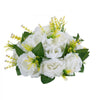 VEVOR Flower Balls Arrangement Bouquet 10 PCS, 9.5-Inch Diameter Artificial Flower Balls Wedding Rose Centerpieces, Faux Flowers Arrangements for Wedding Centerpiece Home Table Decorations, White