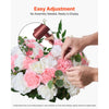 VEVOR Flower Ball Arrangement Bouquet 10 PCS, 17.7-Inch Diameter Artificial Flower Balls Wedding Table Centerpieces, Rose Arrangements for Wedding Centerpiece Home Decorations, Pink and White Roses