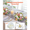 VEVOR Flower Ball Arrangement Bouquet 10PCS, 9.5-Inch Diameter Artificial Flower Balls Wedding Table Centerpieces, Faux Rose Arrangements for Wedding Centerpiece Home Decoration, Pink and White Roses