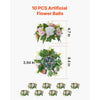 VEVOR Flower Ball Arrangement Bouquet 10PCS, 9.5-Inch Diameter Artificial Flower Balls Wedding Table Centerpieces, Faux Rose Arrangements for Wedding Centerpiece Home Decoration, Pink and White Roses