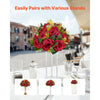 VEVOR Flower Balls Arrangement Bouquet 10 PCS, 9.5-Inch Wedding Red Roses Centerpieces, Fake Flowers Kissing Balls Decor Artificial Floral Arrangements Flower Bouquet for Home Party Table Decorations