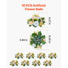 VEVOR Flower Ball Arrangement Bouquet 10 PCS, 9.5-Inch Diameter Artificial Flower Balls Wedding Table Centerpieces, Rose Arrangements for Wedding Centerpiece Home Decoration, Champagne & White Roses