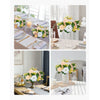 VEVOR Flower Ball Arrangement Bouquet 10 PCS, 9.5-Inch Diameter Artificial Flower Balls Wedding Table Centerpieces, Rose Arrangements for Wedding Centerpiece Home Decoration, Champagne & White Roses