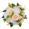 VEVOR Flower Ball Arrangement Bouquet 10 PCS, 9.5-Inch Diameter Artificial Flower Balls Wedding Table Centerpieces, Rose Arrangements for Wedding Centerpiece Home Decoration, Champagne & White Roses