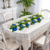 VEVOR Flower Ball Arrangement Bouquet 10 PCS, 19.6 x 8.6 Inch Artificial Flower Balls Wedding Table Centerpieces, Faux Rose Arrangements for Wedding Centerpiece Home Decoration, Blue and White Roses