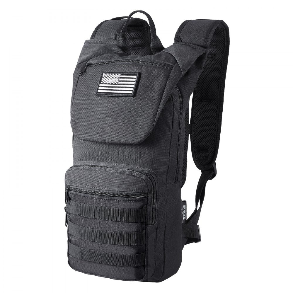 VEVOR Hydration Backpack, Water Backpack with 3L TPU Water Bladder, Tactical Molle Hiking Hydration Pack with Storage for Men Women, Hydro Water Daypack for Hiking Running Cycling Camping