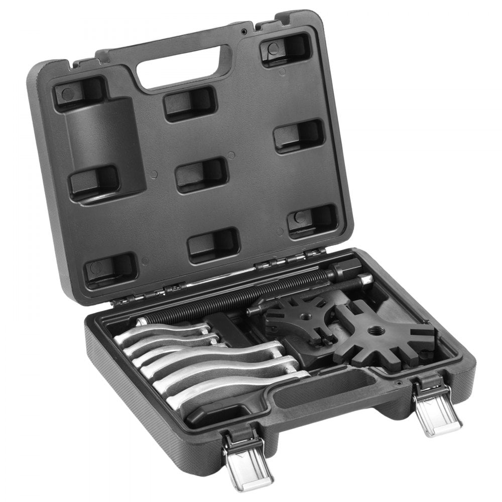 VEVOR Gear Puller Set, 3" and 7" Puller Kit, 3 Jaw Gear Bearing Flywheel Pulley Removal Tool, 2 or 3 Reversible Jaws Wheel Puller, Vertically and Horizontally, External and Internal, 2-Piece