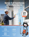 VEVOR Stand Airless Paint Sprayer, 900W, 3300PSI High Pressure Airless Sprayer with Cart, Cleaning Brush, Hose, Extension Rod, Nozzles, Electric Spray Paint Machine for Interior or Exterior of House
