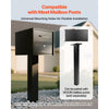 VEVOR Post Mount Mailbox, Anti-Pry & Anti-Theft Mailboxes for Outside, Heavy Duty Lockable Mail Box with Magnetic Door, Weather-Resistant Metal Post Box for House Outside 21.06 x 10.63 x 11.22 in