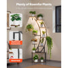 VEVOR Plant Stand Indoor with Grow Lights, 63 in Tall 9-Tier Lighted Plant Shelf, Metal Corner Plants Holder, 3 Timer & 10 Brightness, Curve-Shaped Flower Display Rack for Living Room Balcony Decor