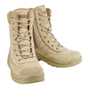 VEVOR Men's Military Tactical Boots, 8 inch Combat Hiking Work Boots, Lightweight & Breathable Side Zipper Motorcycle Interceptor Trooper Boot, for Outdoor Security, US Size 10.5 Sand-colored