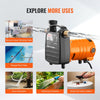VEVOR Cast Iron Water Transfer Pump, 115V AC 1600 GPH 1/2HP, Portable Electric Utility Pump with Carbon Brush, Filter, Brass Connectors, for Garden, Rain Barrel, Pool, Pond, Hot Tub, Aquarium Draining