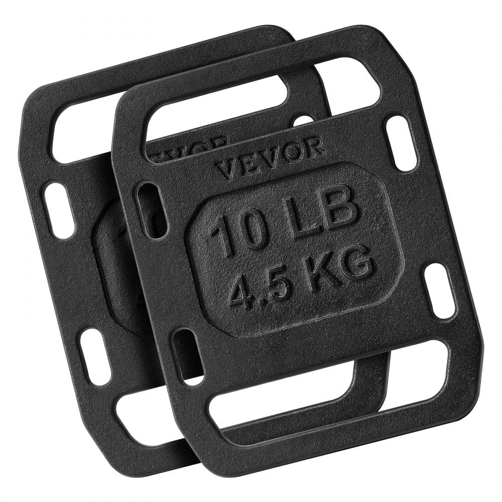 VEVOR Cast Iron Ruck Weights,  10LB Pair Ruck Plate, Weighted Weights for Rucking, Adjustable Ruck Plate with Straps, for Rucking, Swings, Squat, Strength Training, Weightlifting, Fitness Workout