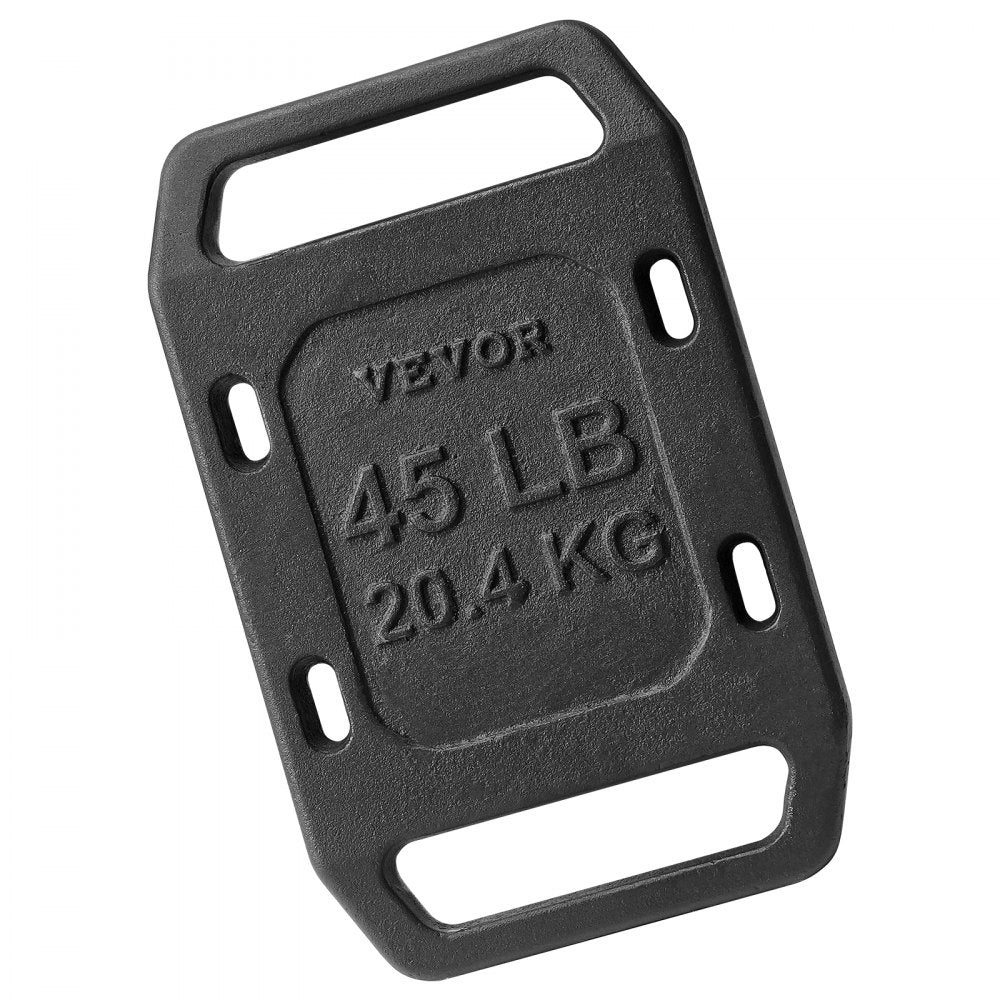 VEVOR Cast Iron Ruck Weights,  45LB Single Ruck Plate, Weighted Weights for Rucking, Solid Ruck Plate Weight for Rucking, Swings, Squat, Strength Training, Weightlifting, Fitness Workout