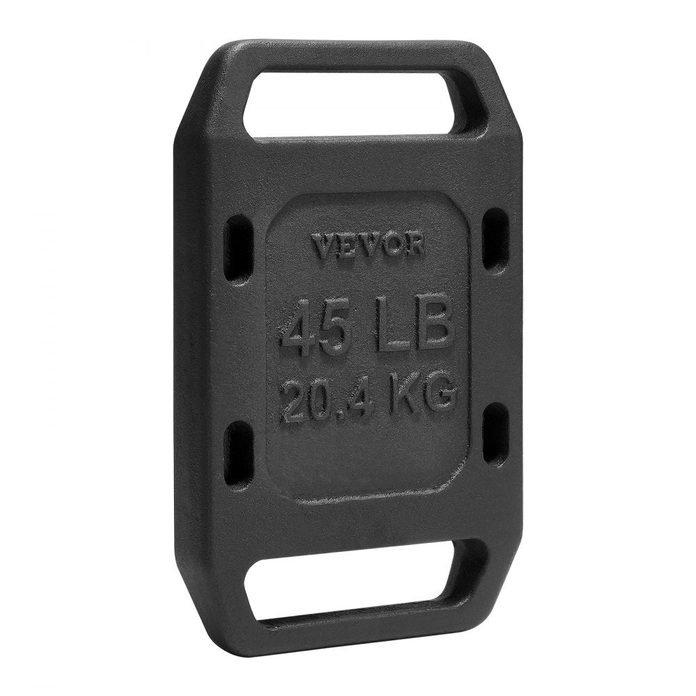 VEVOR Cast Iron Ruck Weights,  45LB Single Ruck Plate, Weighted Weights for Rucking, Solid Ruck Plate Weight for Rucking, Swings, Squat, Strength Training, Weightlifting, Fitness Workout