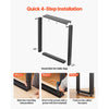 VEVOR Table Legs, 29.5" H x 23.6" W Square Steel Furniture Legs, Modular Design, Easy Assembly, 2204 lbs Max Load Heavy Duty, for Home Office Desk, Workbenches, Dinner Bar Tables, Set of 2, Black
